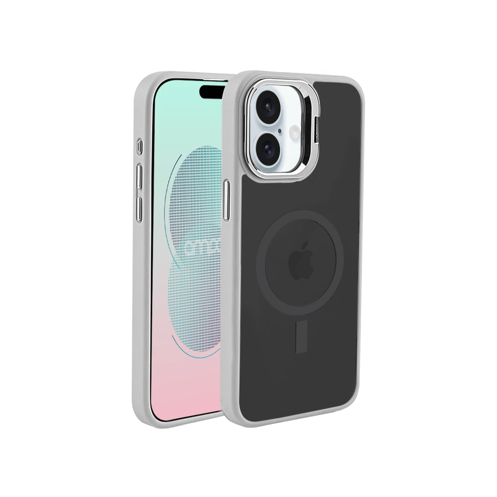 AMPD - Acrylic Smoke CamKick MagSafe Case for Apple iPhone 16 Plus - Grey