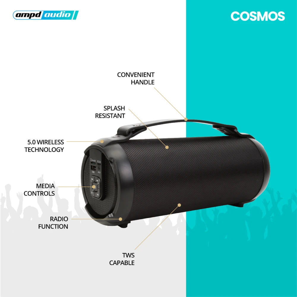 AMPD - Cosmos Bluetooth Speaker 9W - Black