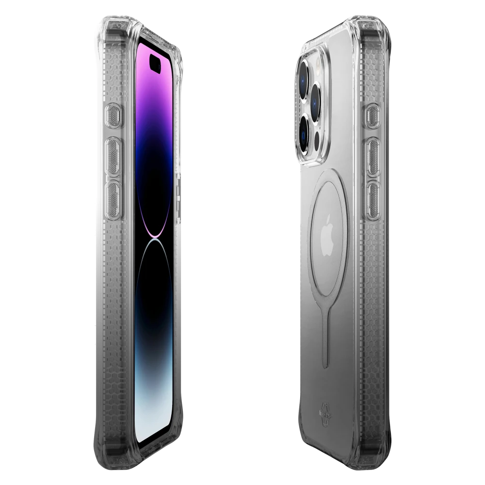 ITSKINS - Hybrid_R Ombre MagSafe Case for Apple iPhone 15 Pro Max - Smoke