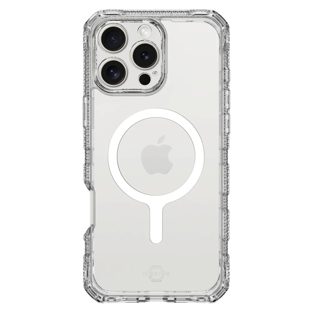 ITSKINS - Supreme_R Clear MagSafe Case for Apple iPhone 16 Pro Max - Transparent White Print