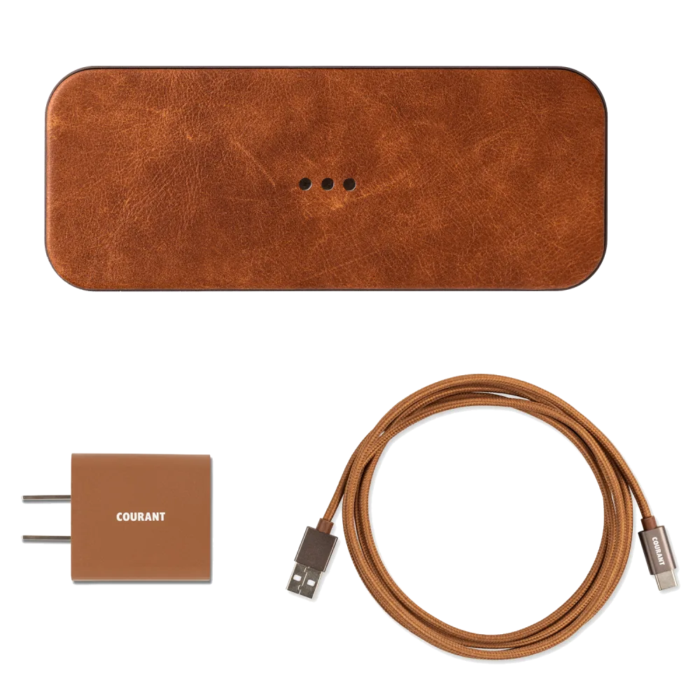 Courant - CATCH:2 Classic Wireless Charging Pad - Saddle