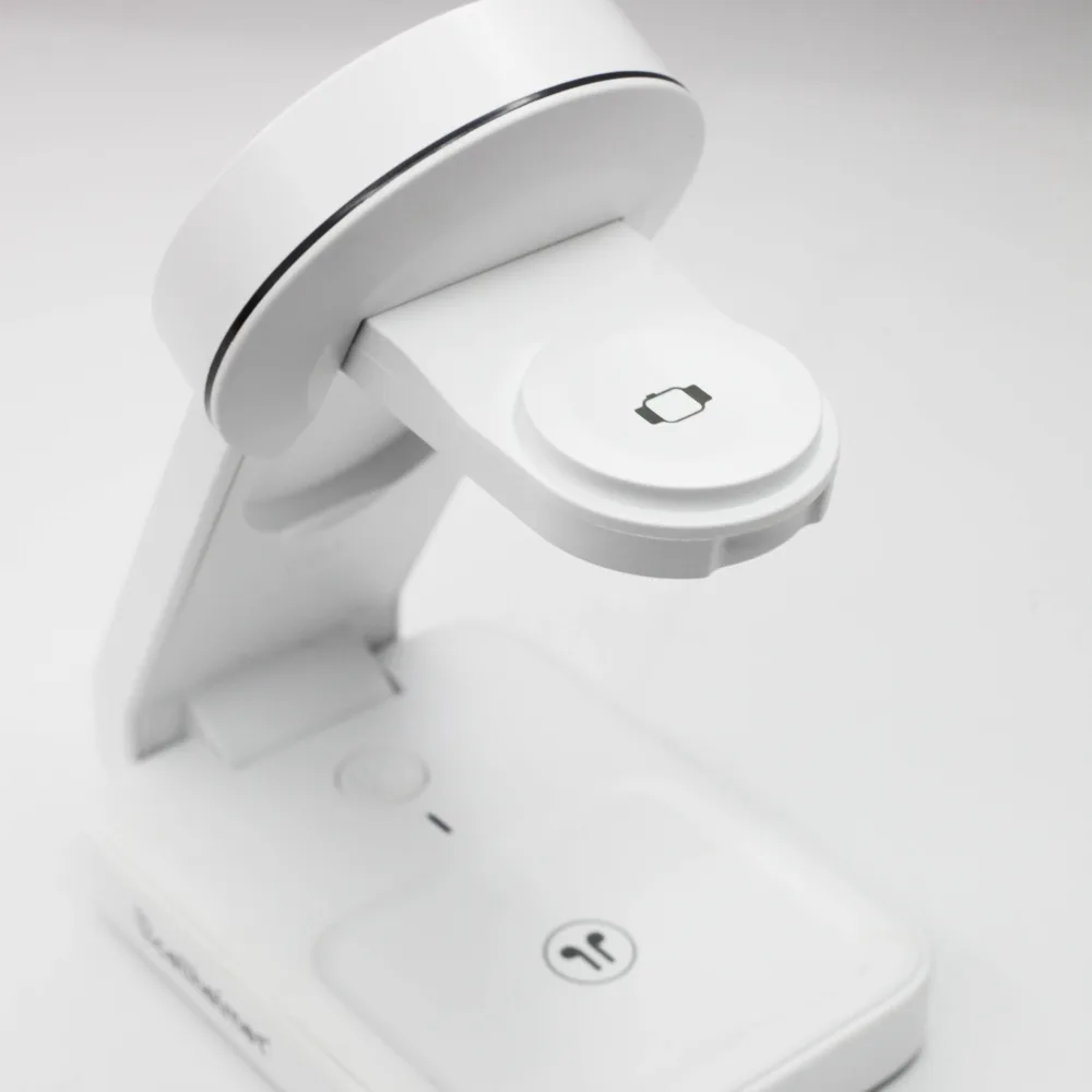 cellhelmet - Qi2 3 in 1 Charging Station with 3in Charging Cable - White