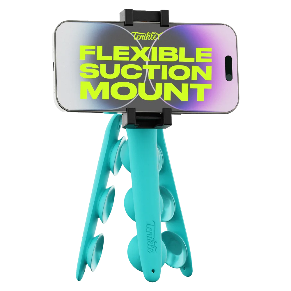 Tenikle - PRO Bendable Suction Cup Tripod Mount - Teal