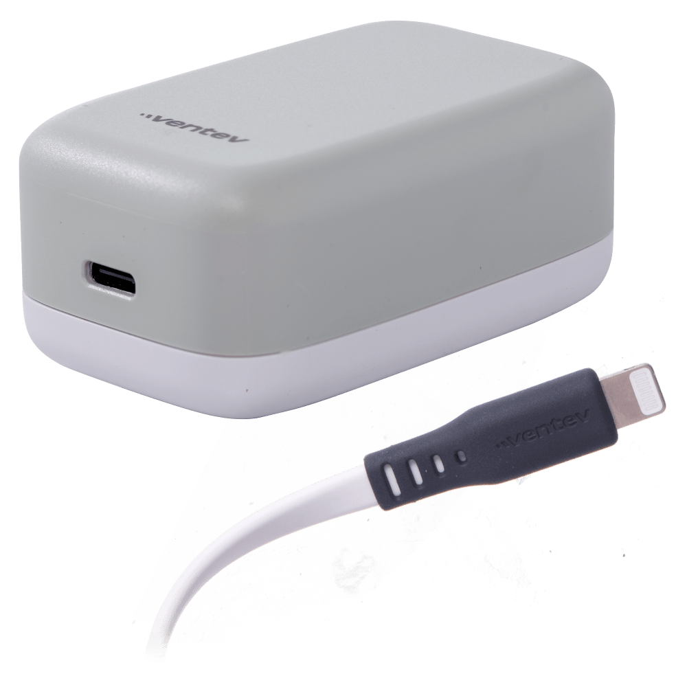 Ventev - 30W Wall Charger and USB C to Apple Lightning Cable - White