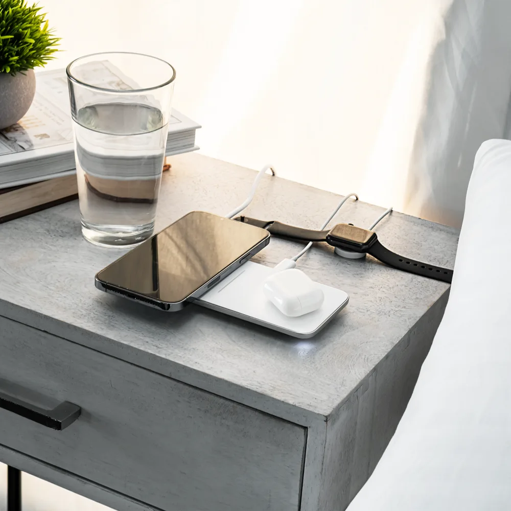 Ventev - Dual Wireless Chargepad 15W - White