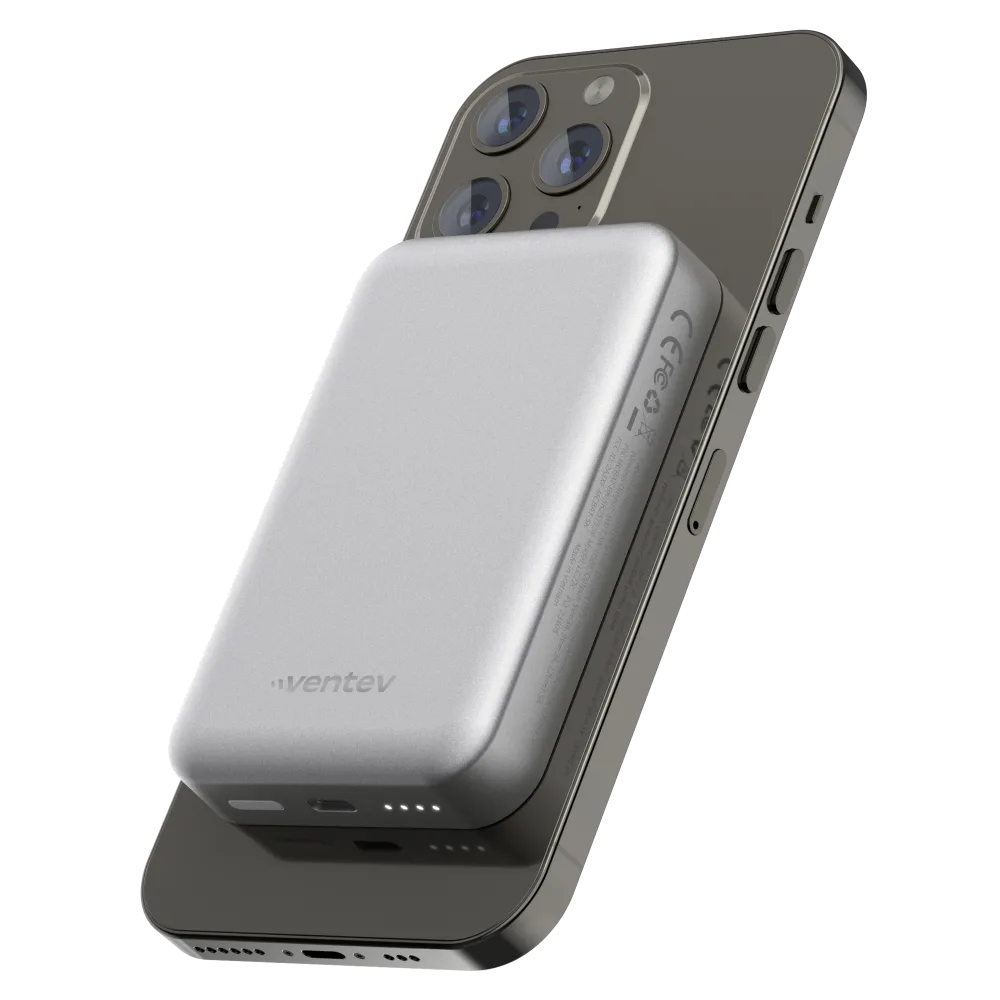 Ventev - Portable Magnetic Battery 5,000 mAh - Gray