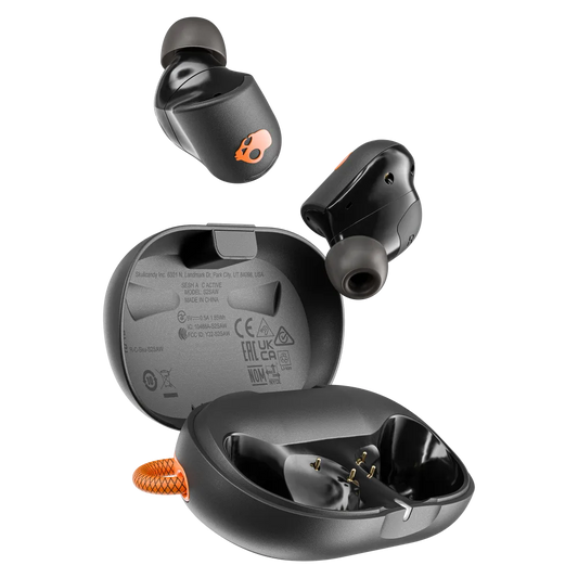 Skullcandy - Sesh ANC Active True Wireless In Ear Headphones - Black and Orange