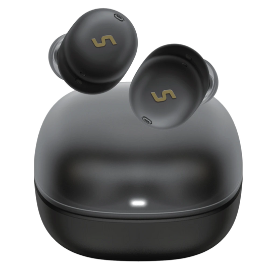 Sway - Comfort Fit Ultra Portable True Wireless Headphones with Power Go Charging Case - Black