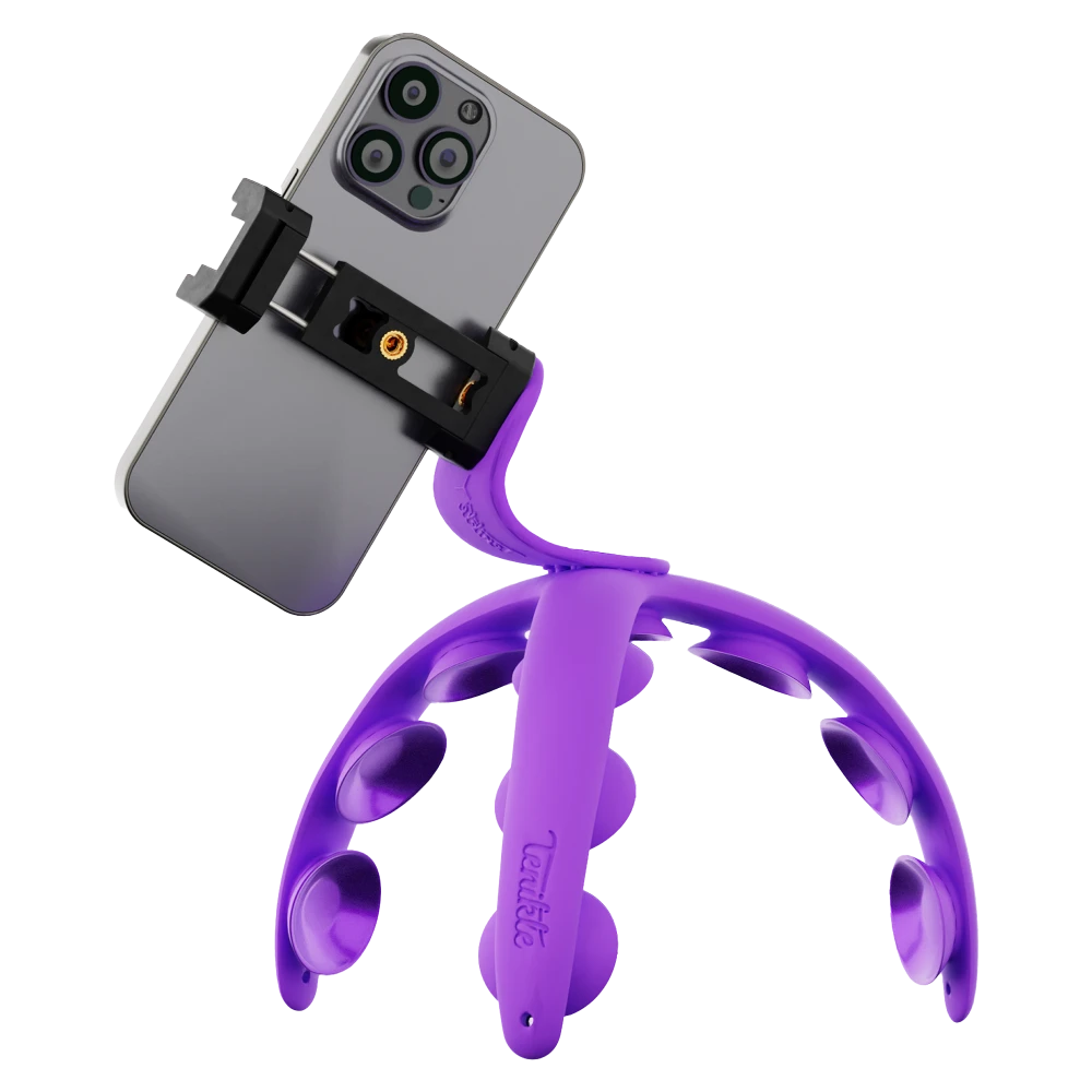 Tenikle - PRO Bendable Suction Cup Tripod Mount - Orchid Purple