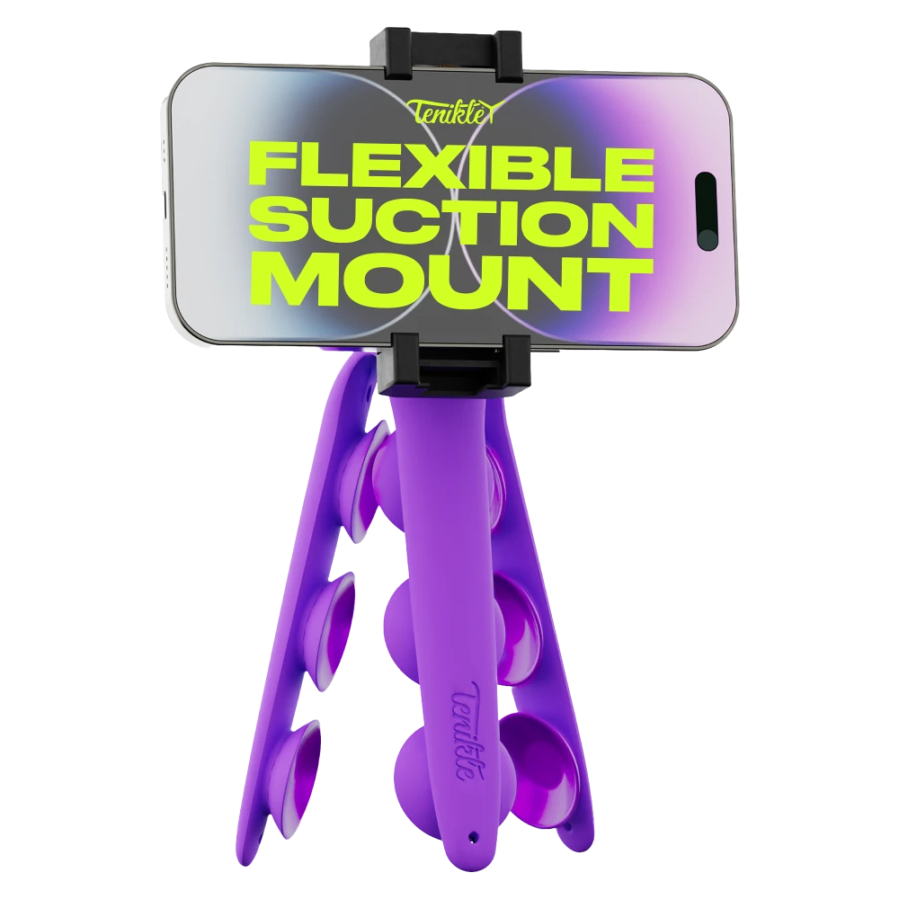 Tenikle - PRO Bendable Suction Cup Tripod Mount - Orchid Purple