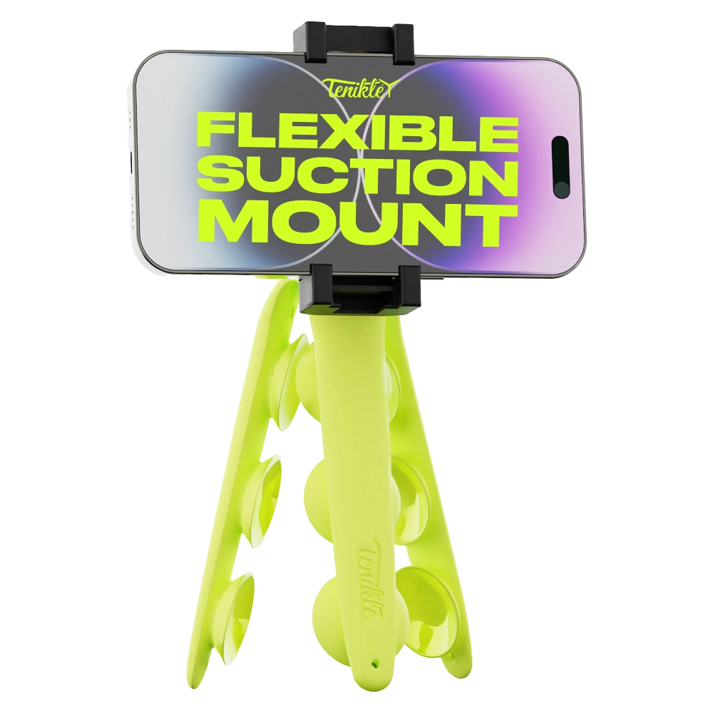 Tenikle - PRO Bendable Suction Cup Tripod Mount - Turbo Yellow