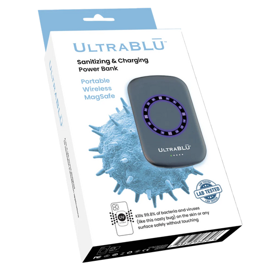 UltraBLU - Sanitizing and Charging Magnetic Power Bank - Grey